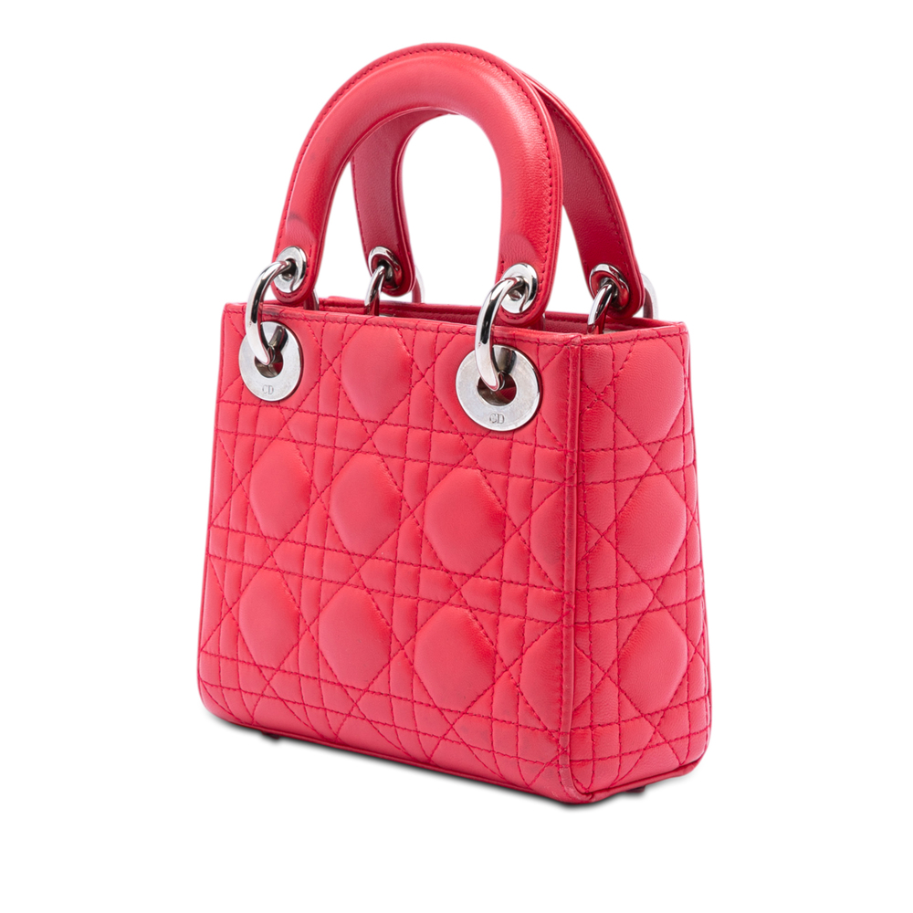 Pre-Loved Dior Mini Lambskin Cannage Lady Dior - Picture 2 of 7